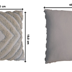 Diamond Cushion Set | Set of 2 | Grey