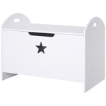 Kids Wooden Toy Children Box Storage Organizer Side Handle White