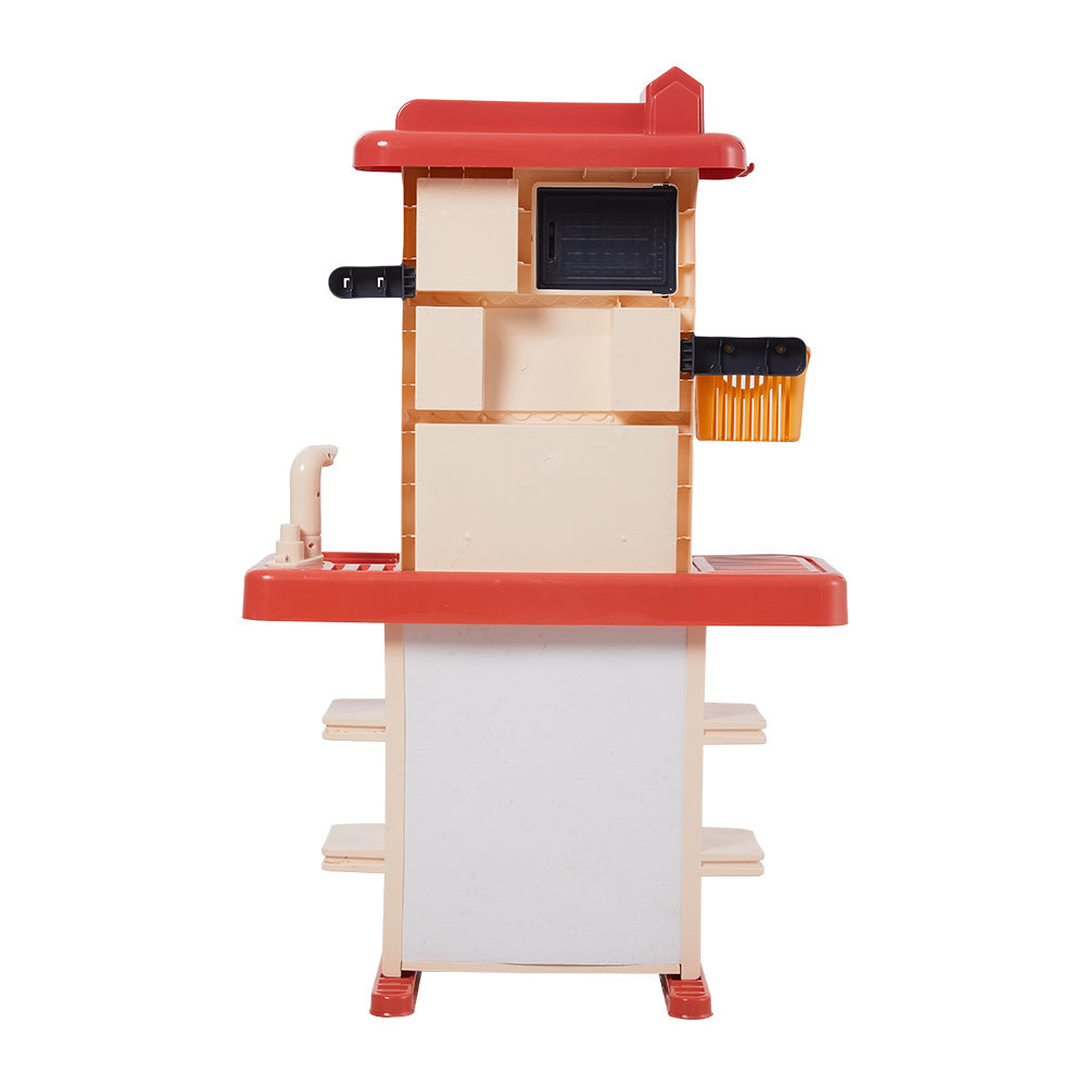 Children Pretend Kitchen Playset 43pcs Toy Accessory Set | Red