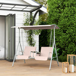 2 Person Covepatio Swing With Pivot Table Storage Console