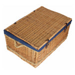 Wicker 72cm Rope Handled Trunk Picnic Basket | Blue