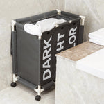 Large 3 Bin Laundry Hamper Laundry Baskets Laundry Sorter With Wheels