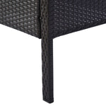 3pc Garden Rattan Bistro Set Dining Table 2 Seater Chair | Brown