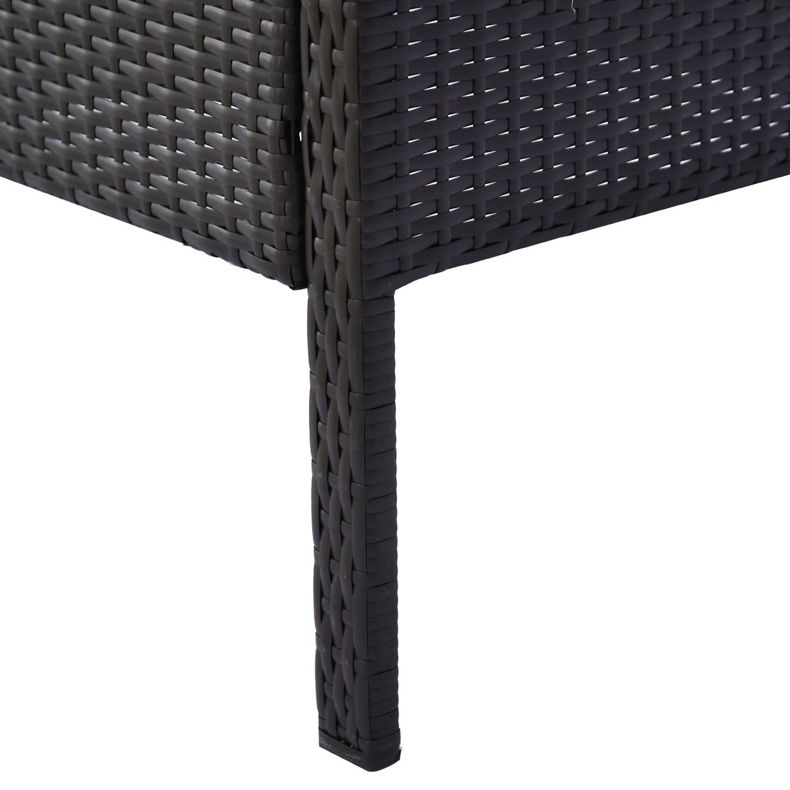 3pc Garden Rattan Bistro Set Dining Table 2 Seater Chair | Brown