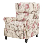 Fabric Upholstered Sofa Pushback Reclining Chair Armchair