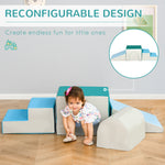 4-piece Soft Play Set, Baby Foam Block Toy Toddler 1-3 Years | Blue