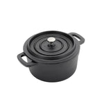 14cm/20cm Dia Mini Cast Iron Dutch Oven With Lid | Small | Black
