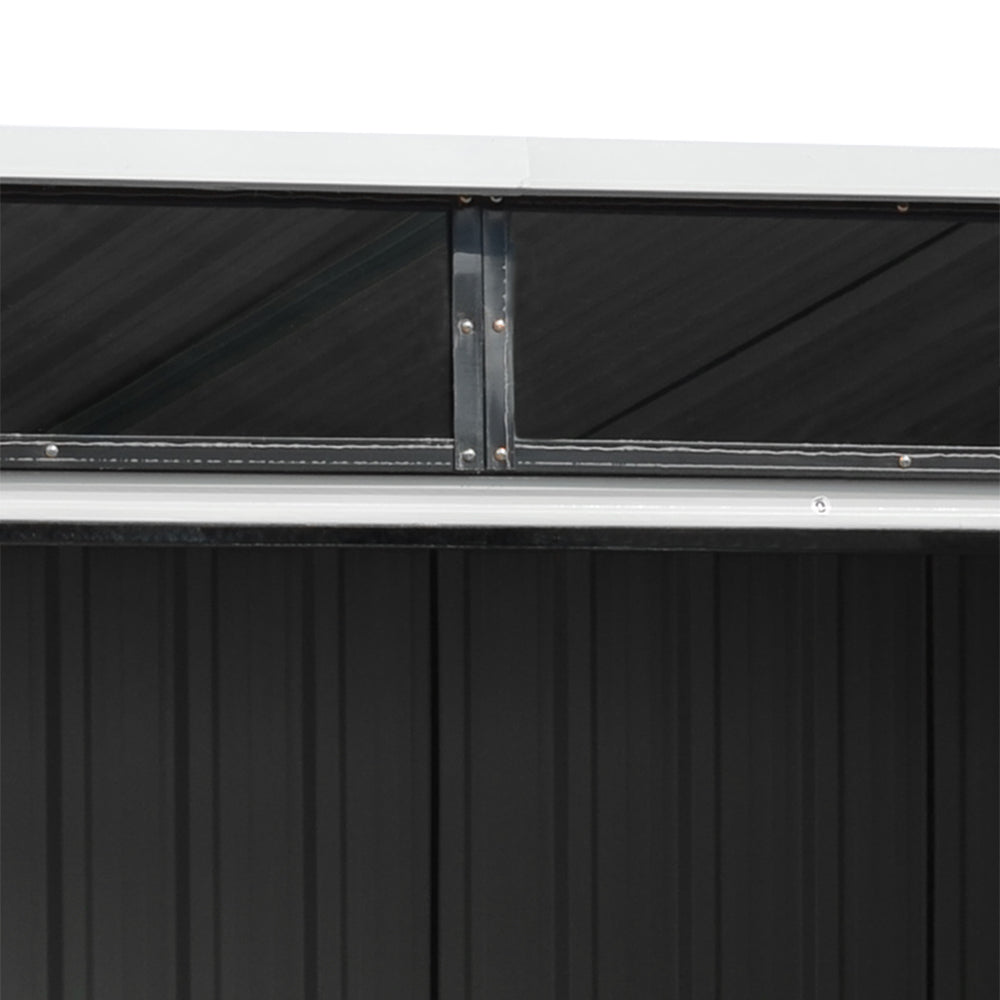 8.5x4ft Garden Metal Storage Shed With Lockable Sliding Doors