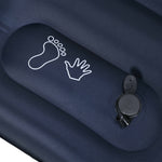 Double Air Bed With Foot Pump Inflatable Mattress | Blue