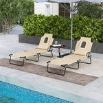 Set Of 2 Sun Lounger Recliner Chairs | Set of 2 | Brown