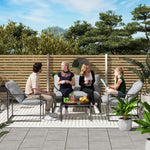 4-piece Grey Garden Sofa Set With Table