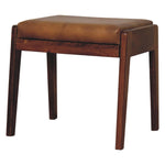 Solid Mango Wood Buffalo Hallway Footstool