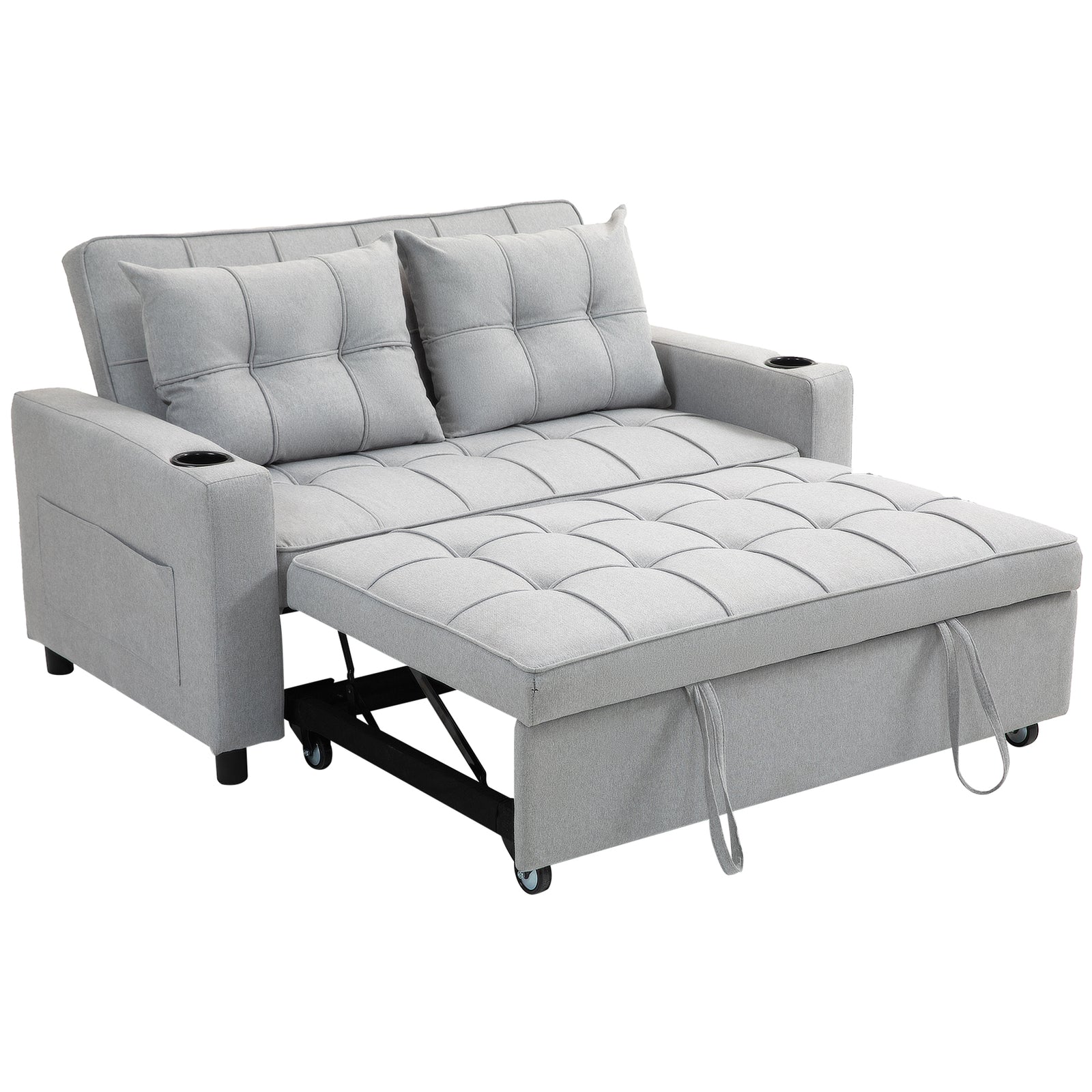 2 Seater Pull Out Sofa Bed With Pockets For Living Room | One Size