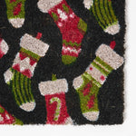HOMESCAPES Christmas Stockings Non-slip Coir Doormat, 40 X 60 Cm