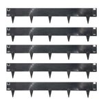 Metal Lawn Edging Garden Border - 5 Pieces | 5m | Anthracite Grey