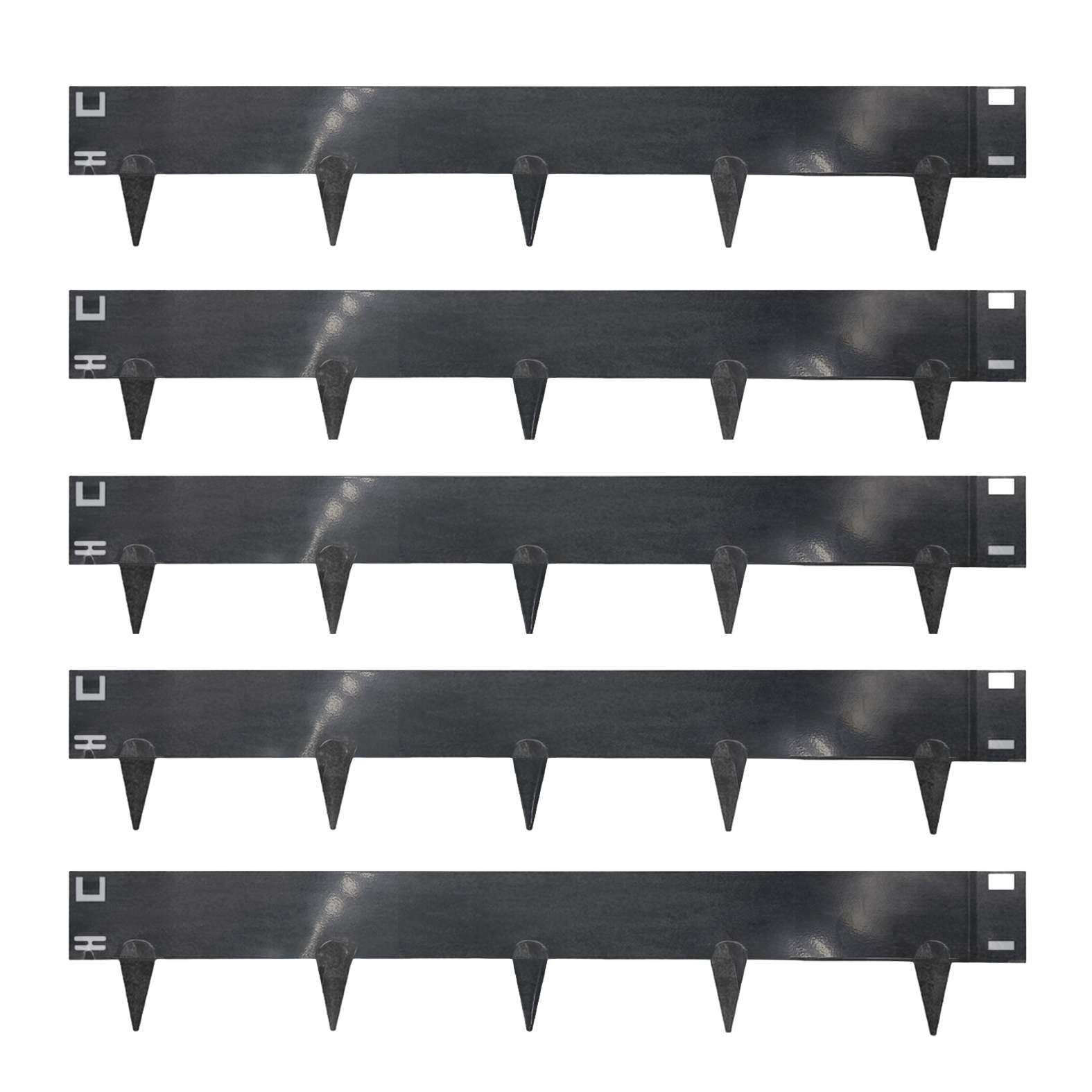 Metal Lawn Edging Garden Border - 5 Pieces | 5m | Anthracite Grey