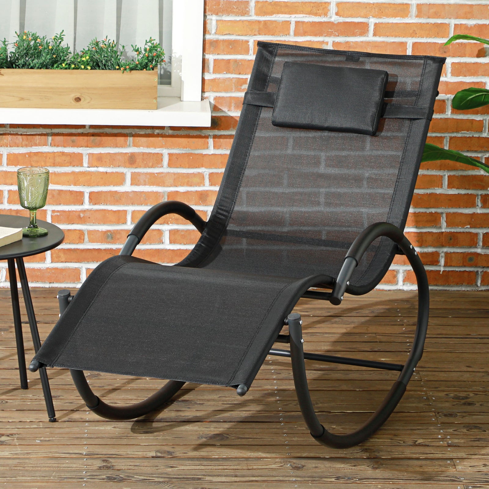 Rocking Lounger Zero Gravity Chair | Black
