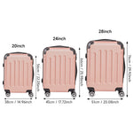 3pcs Lockable Travel Suitcase Set
