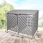 Double Wheelie Bin Storage | Grey