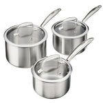 Tri-ply 3 Piece Saucepan Set - 14, 16 & 18cm