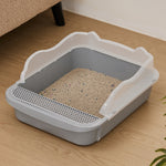 Semi-closed Anti-splash Cat Litter Box Pet Toilet