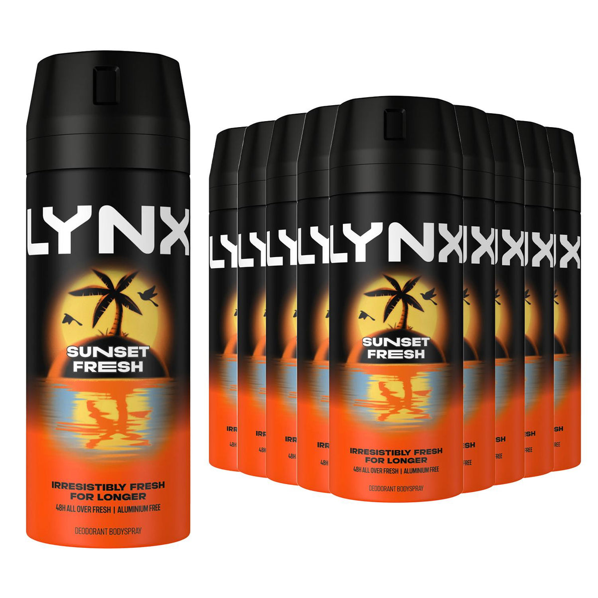 Sunset Fresh Men's Deodorant Body Spray, 150ml | Set of 36