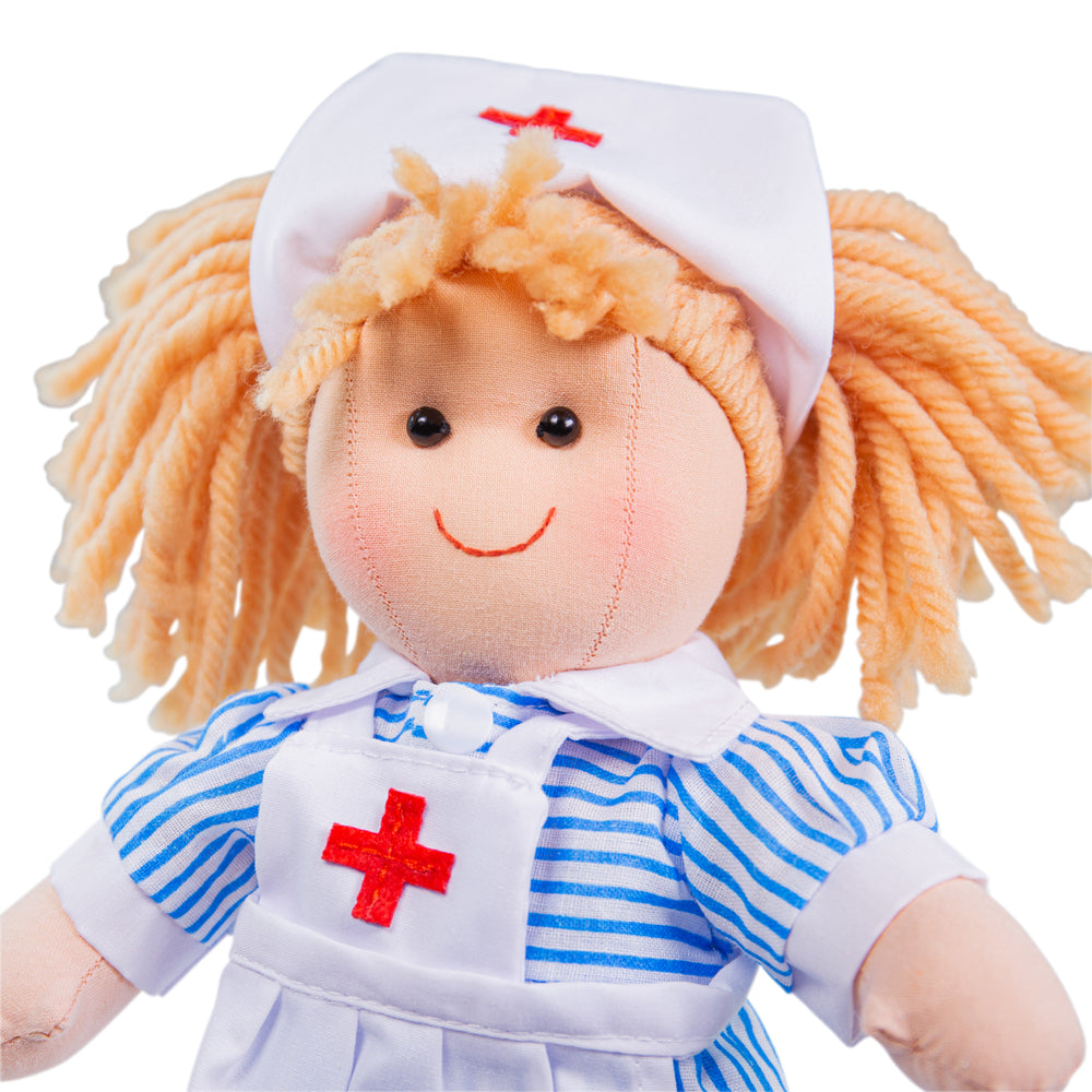 Nurse Nancy - Small Soft Plush Ragdoll, 28cm Tall