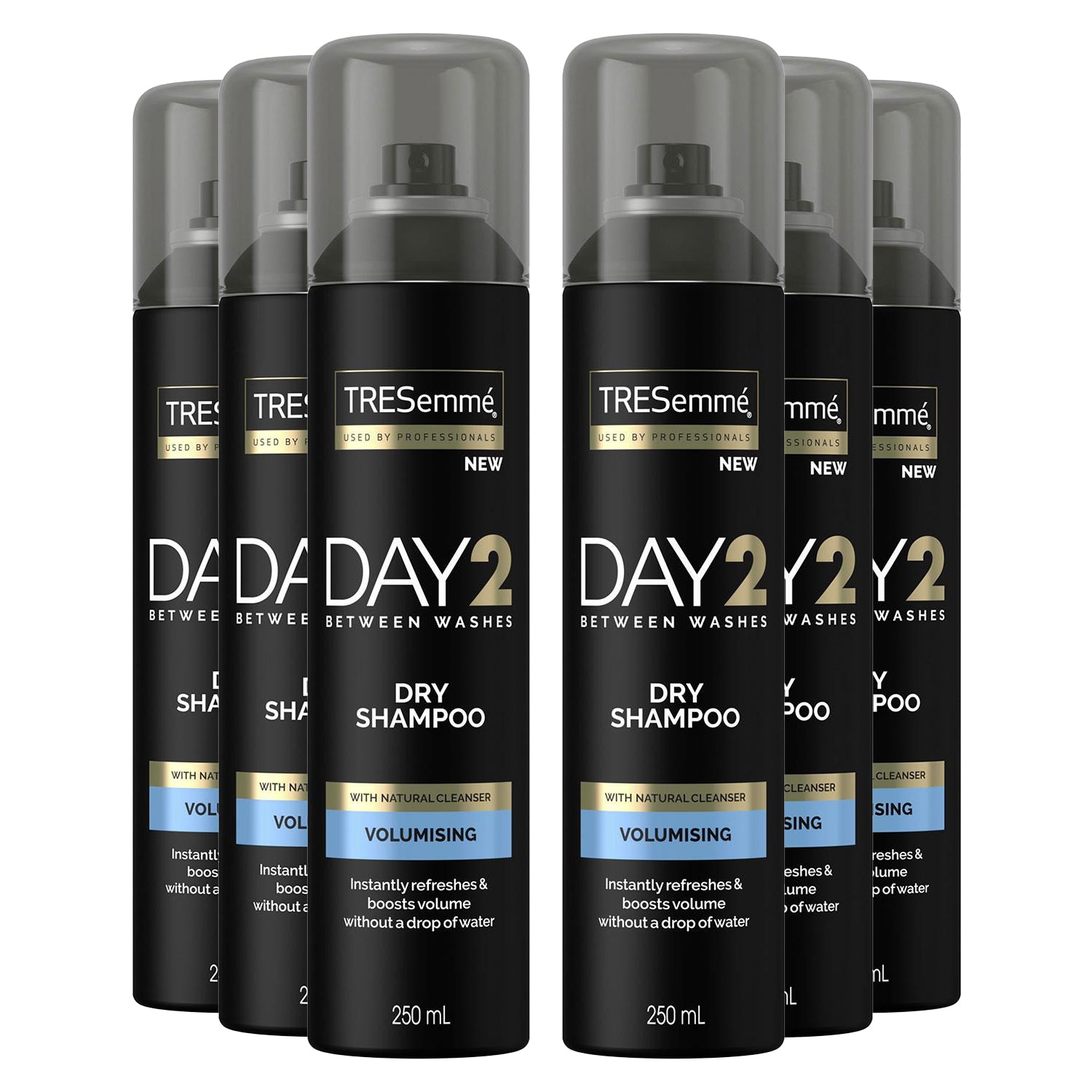 Day 2 Volumising Dry Shampoo Designed For All Hair Types, 6x Of 250ml