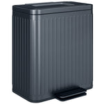 2 X 20l Double Rubbish Bin, Pedal Bin With Soft-close Lid
