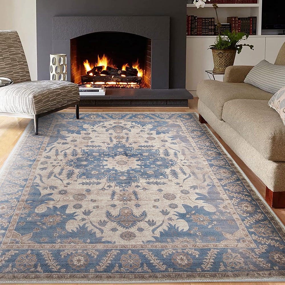 Rectangle Vintage Floral Area Rug