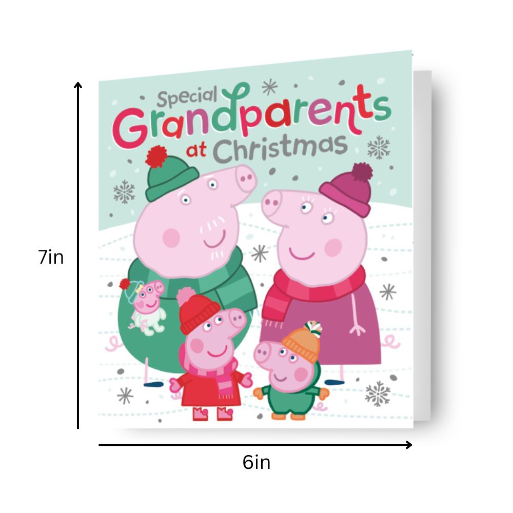 Peppa Pig Grandparents Christmas Card Official Product