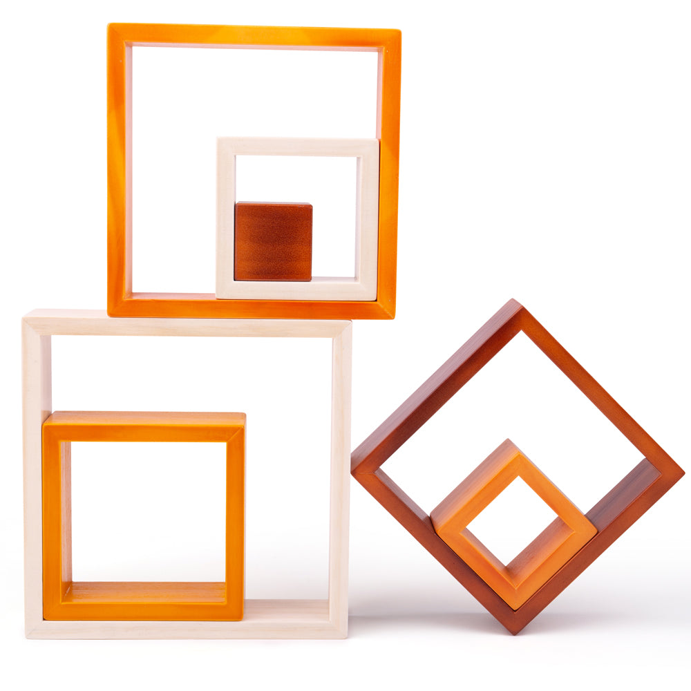 Wooden Stacking Squares, Stacking & Sorting Toy - 7 Pieces