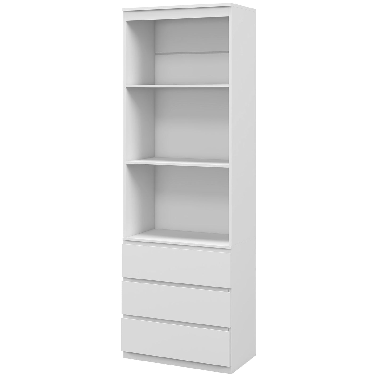 180cm Tall Bookshelf With Storage Free Standing | One Size | White