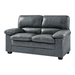 Bonded Faux Leather Sofa - 2 Seater | Grey