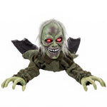 HOMCOM Animatronic Crawling Zombie With Light-up Eyes And Creepy Sound