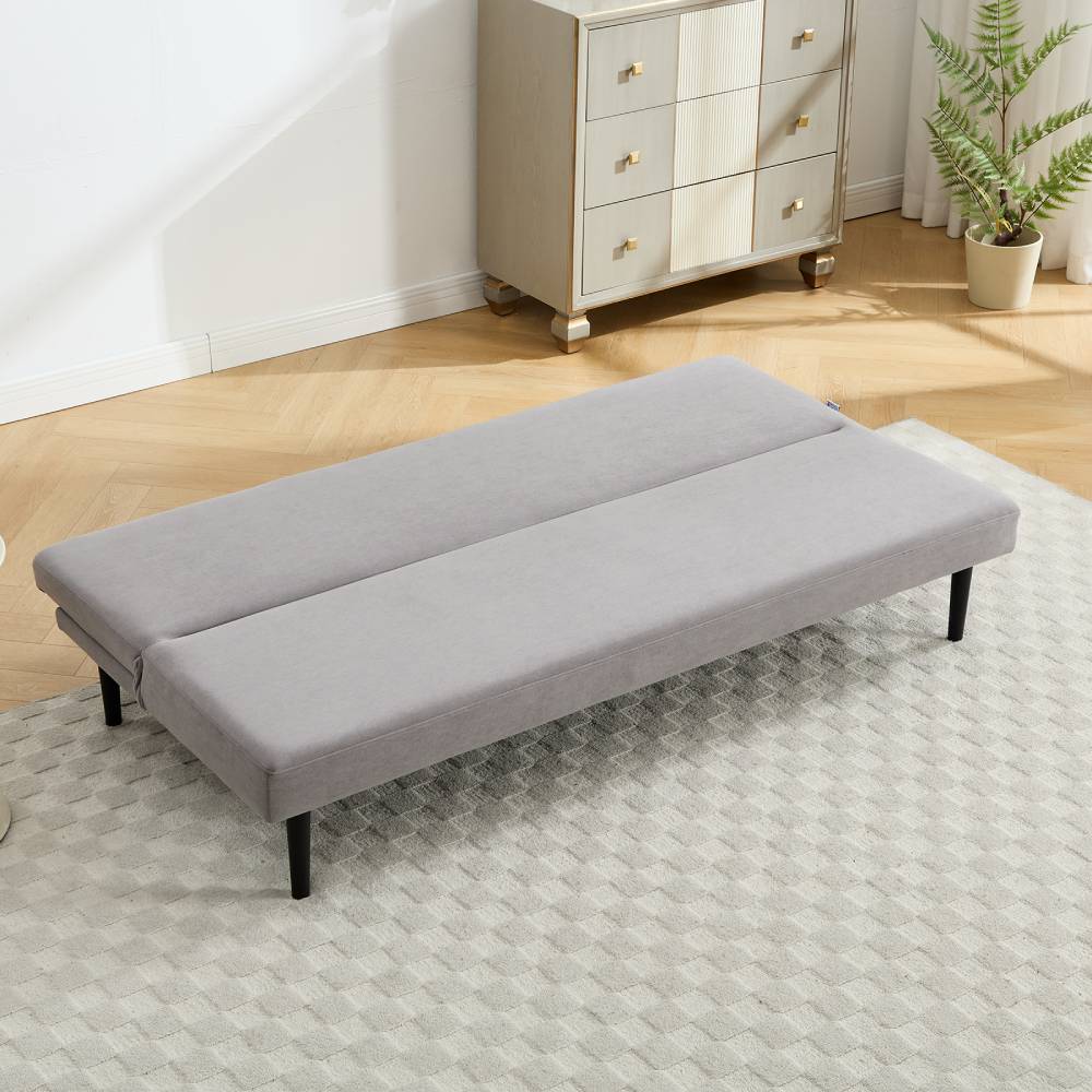 Modern Fabric Sofa Bed With Folding Design – Convertible, Compact & Stylish | Grey