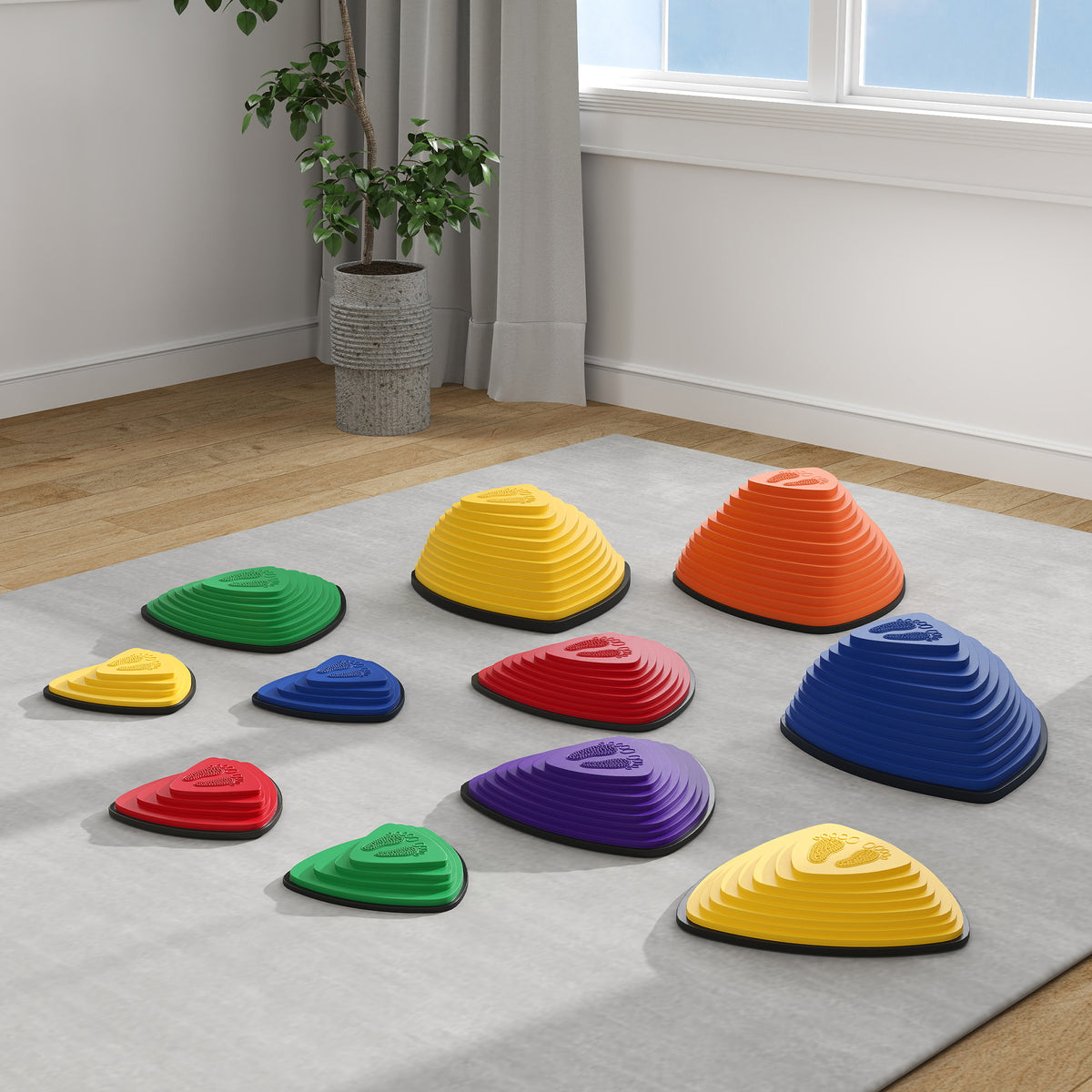 11 Pieces Stepping Stones For Balance And Motor Skills | Multi