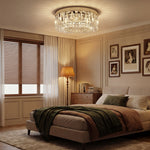 HOMCOM Crystal Ceiling Light With 160 Crystal Pendants