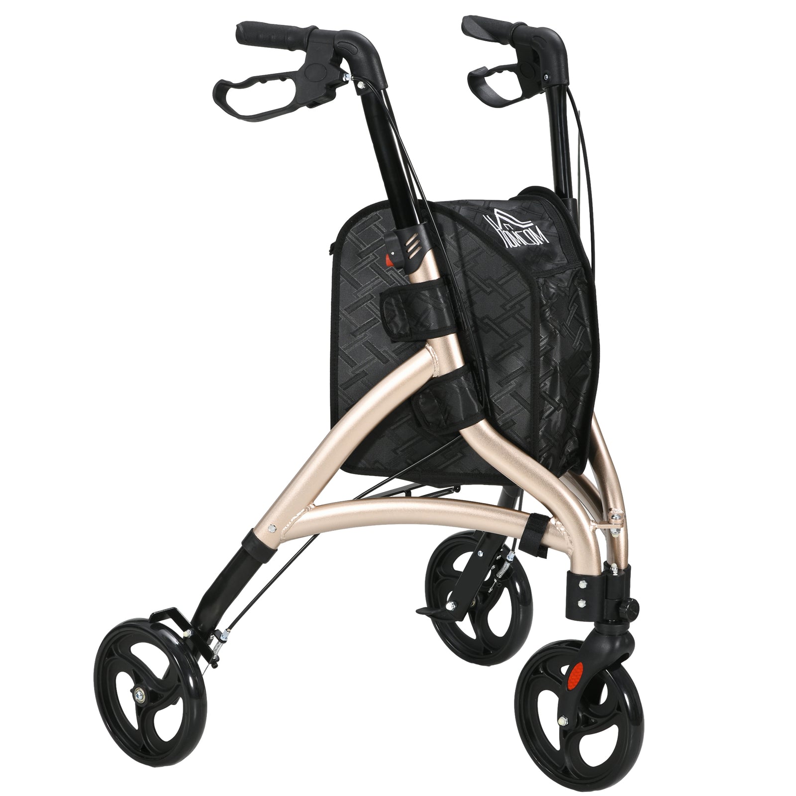 Lightweight Aluminium 3 Wheel Rollator Adjustable Handle