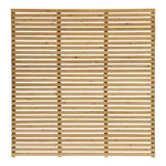 180cm W X 180cm H Garden Privacy Wooden Fence Panel, Solid Pine Slatted Outdoor Fence With Water-based Finish