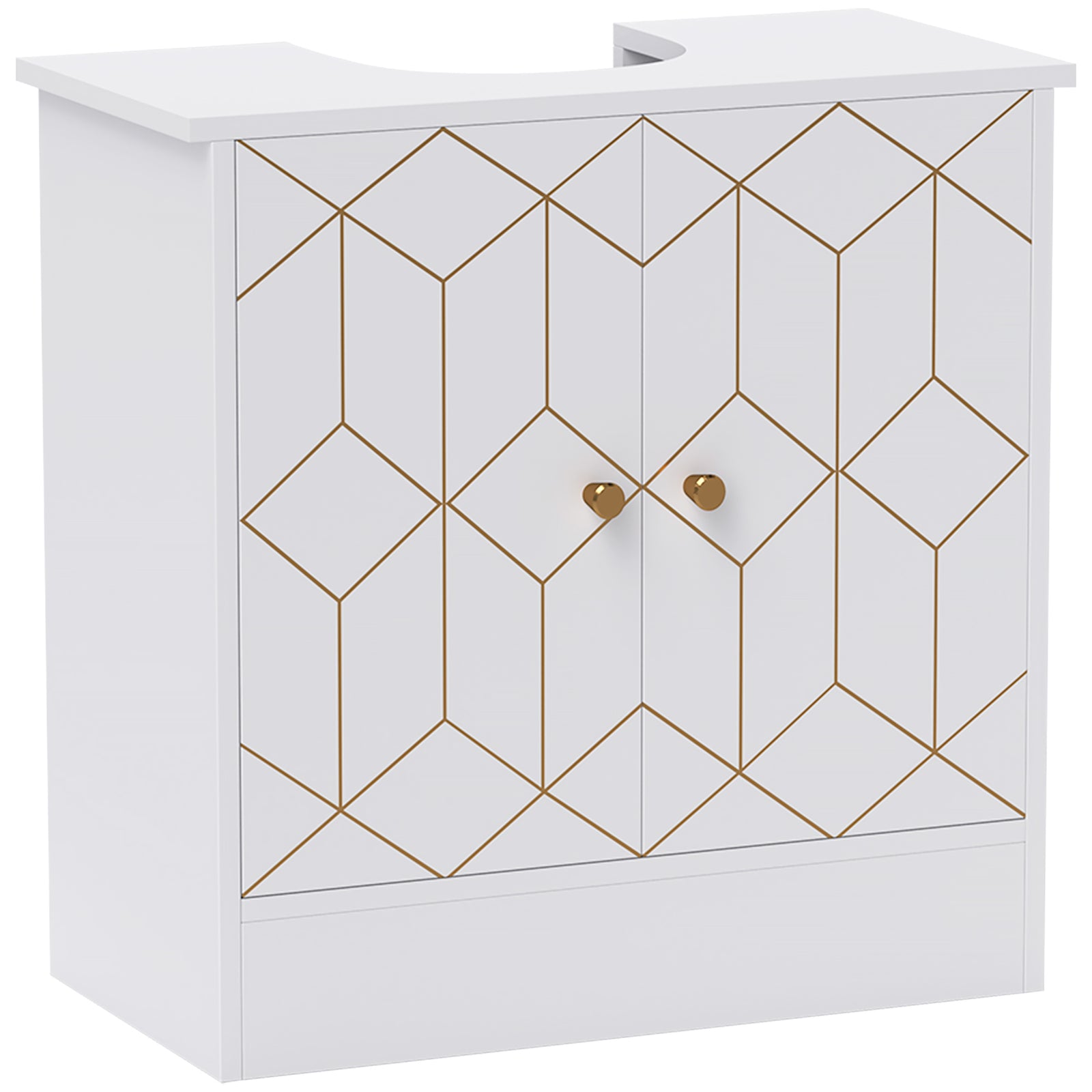 Bathroom Under Sink Cabinet For Basin With Or Without Pedestal White