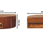 Artisan Furniture Solid Wood Ring Pull Wall Nightstand