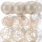 Set Of 30 Christmas Baubles Christmas Tree Decoration Ornaments | Champagne