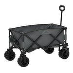 Outdoor Pull Along Folding Garden Trolley For Beach Camping | Dark Gray
