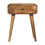 Solid Wood Avora Oak-ish Nightstand With 1 Drawer