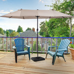 4pcs Fillable Parasol Base W/ Steel Cross Base
