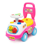 Baby Ride On Push Along Car With Steering Wheel And Horn | Pink