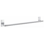 Polished Chrome Wall Mounted Towel Rail Bathroom Storage | 630mm Length | Polished Chrome