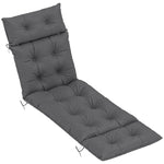 Sun Lounger Cushion Only, Garden Lounge Chair Cushion | Dark Gray