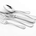 Cutlery Sets Stainless Steel 18/8 Forks Spoons Catering Bead | Set of 24 | Silver